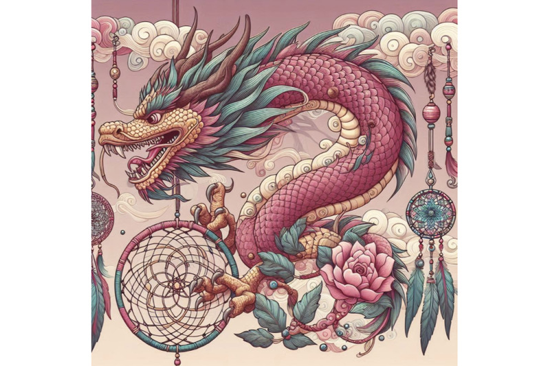 chinese-dragon-and-dreamcatcher-card