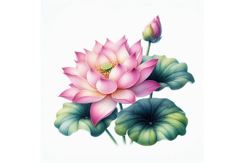 watercolor-beautiful-lotus