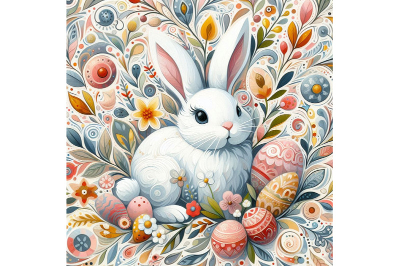 abstract-spring-bunny-pattern