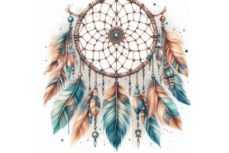 watercolor-ethnic-dream-catcher