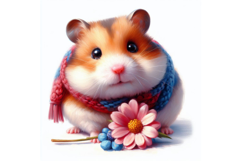 05-cute-hamster-with-painted-flower