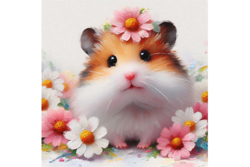 05-cute-hamster-with-painted-flower