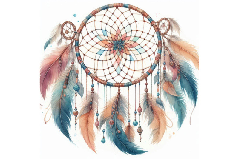 watercolor-ethnic-dreamcatcher