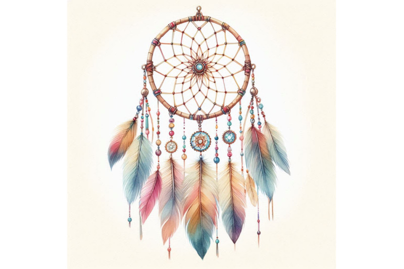 watercolor-ethnic-dreamcatcher