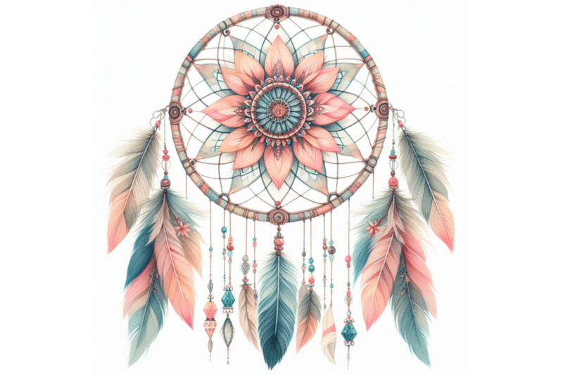 watercolor-ethnic-dreamcatcher