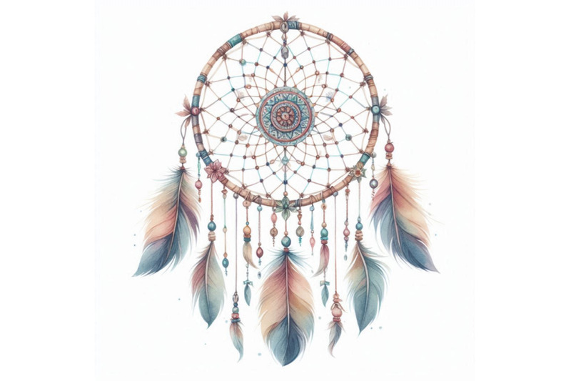 watercolor-ethnic-dreamcatcher