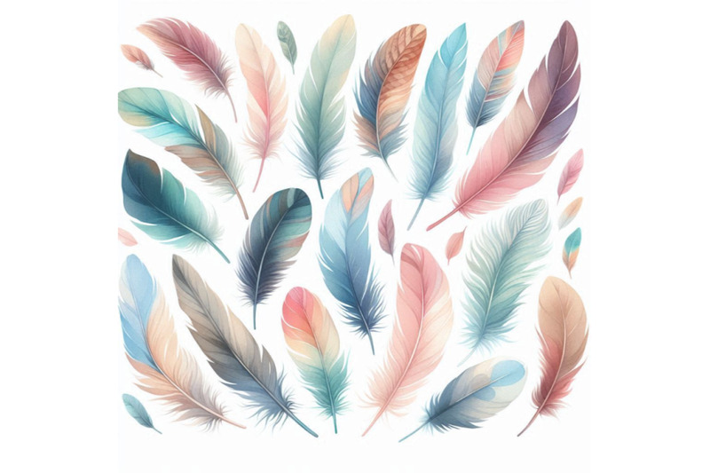 watercolor-feather-background