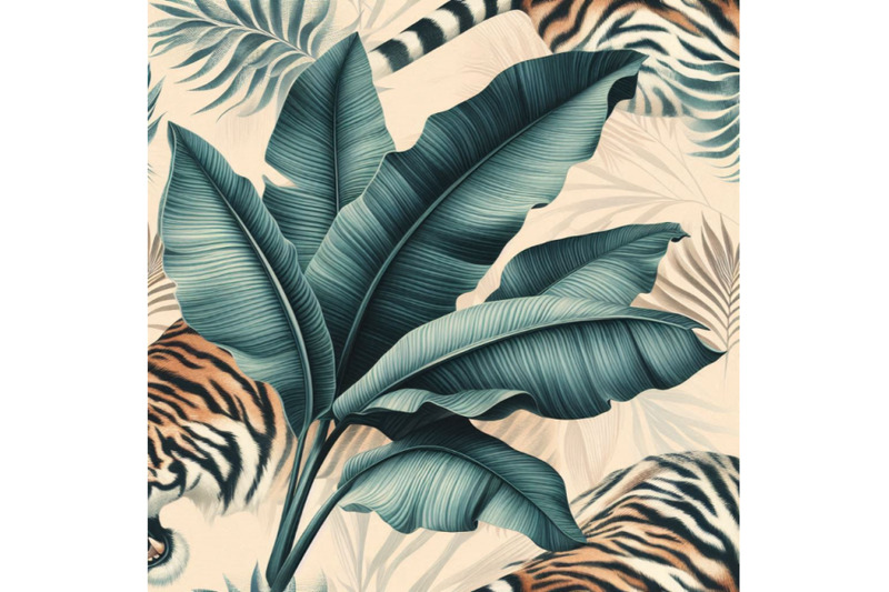 banana-leaf-on-animal-print-seamless-pattern-unu