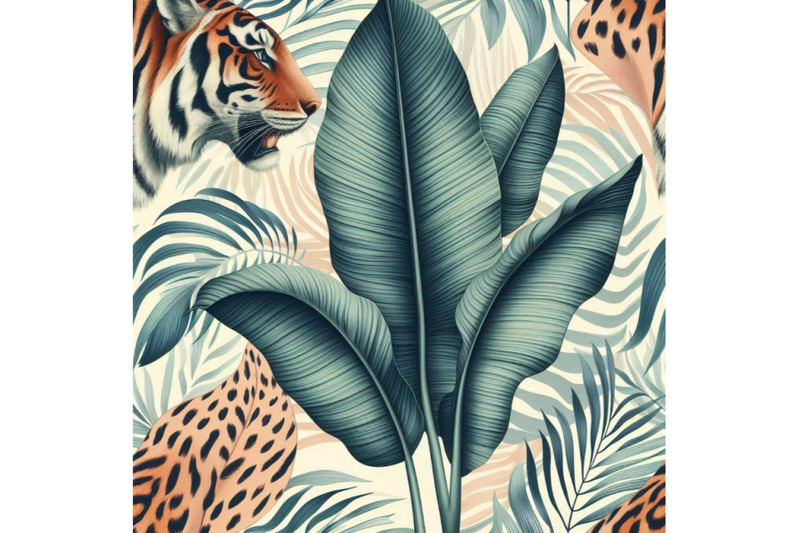 banana-leaf-on-animal-print-seamless-pattern-unu