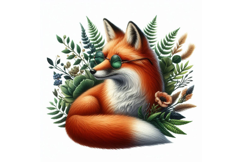 watercolor-fox-isolate-on-white-background