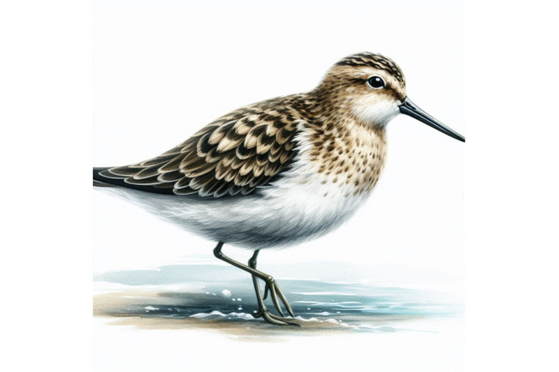 sandpiper-water-bird-watercolor-isolate-on-white-background