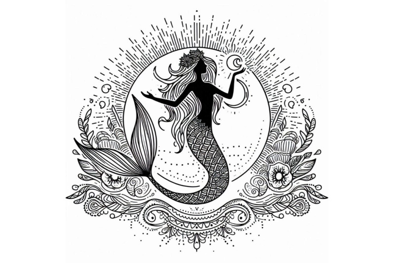 beautiful-mermaid-silhouette-boho-style