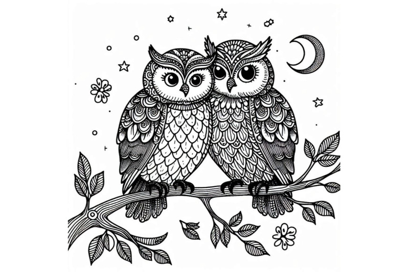 owls-in-love-sitting-on-branch