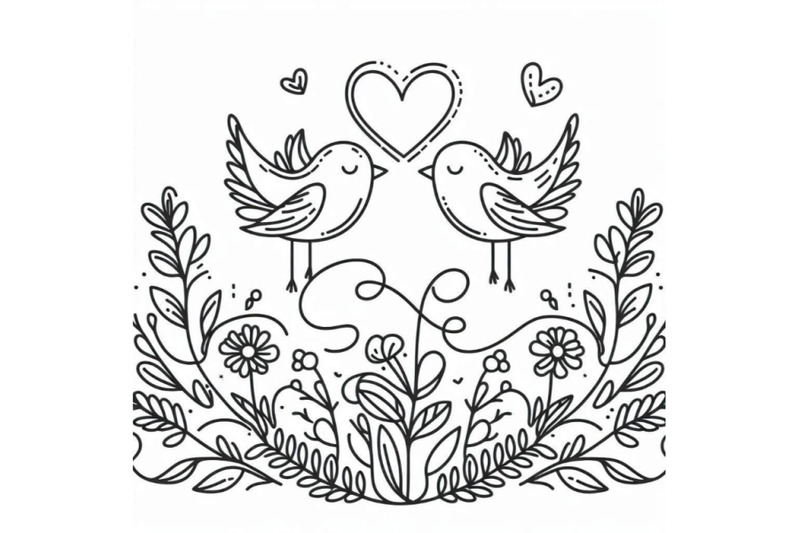 romantic-card-with-birds-in-love