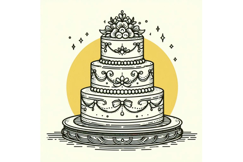 wedding-cake-on-white-background