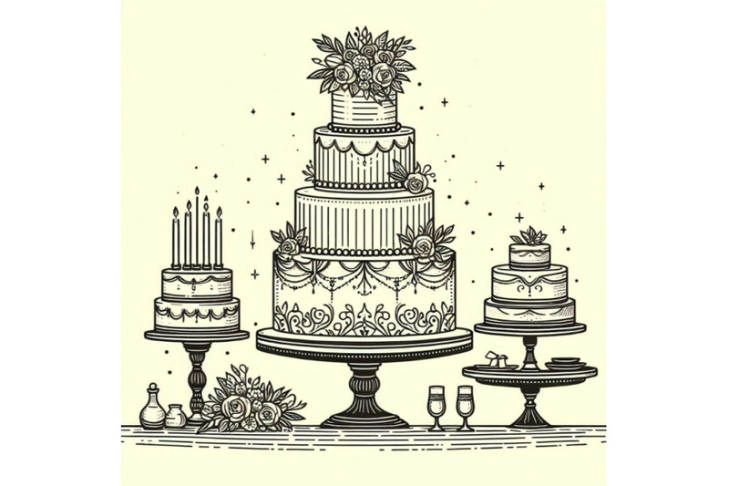 wedding-cake-on-white-background