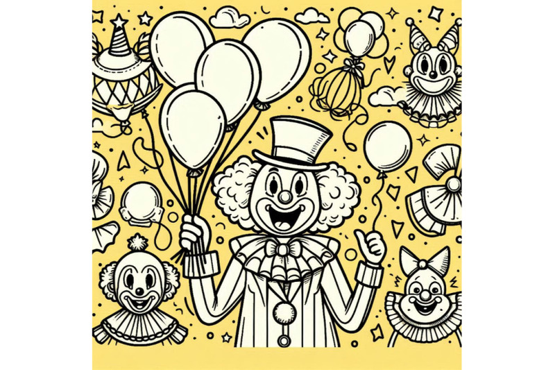 unny-clown-with-ballons