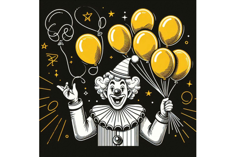 unny-clown-with-ballons