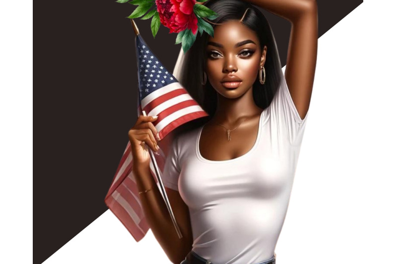 usa-black-woman-clipart-pack-fourth-of-july