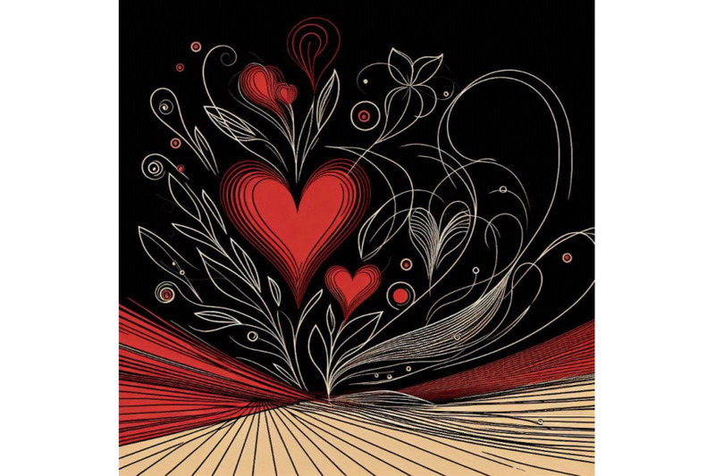 beautiful-red-valentines-day-card-with-abstract-design