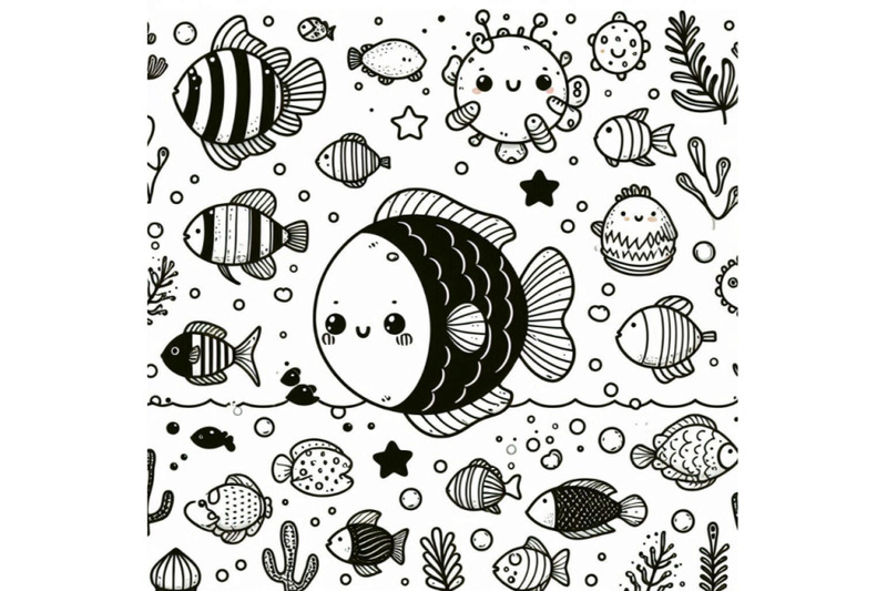 cute-cartoon-fish-on-white-background