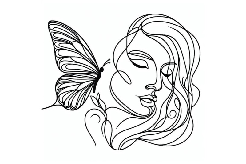 one-single-line-drawing-woman-with-butter