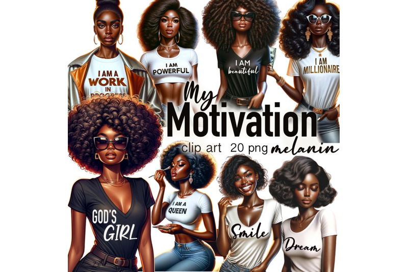 motivational-black-girl-boss-clipart-for-planner