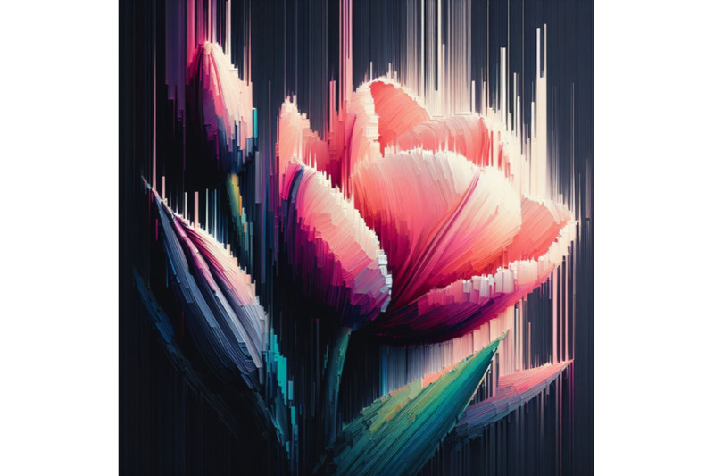 05-tulip-in-glitch-art-style-on-dark-backgr