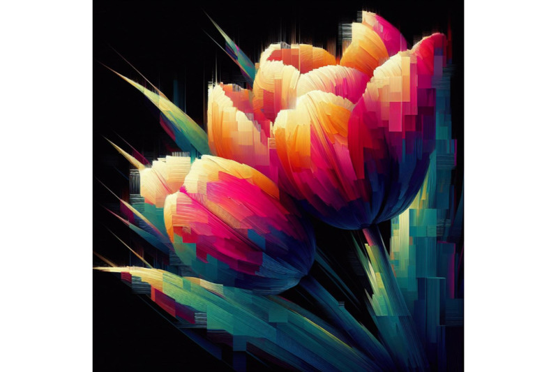 05-tulip-in-glitch-art-style-on-dark-backgr