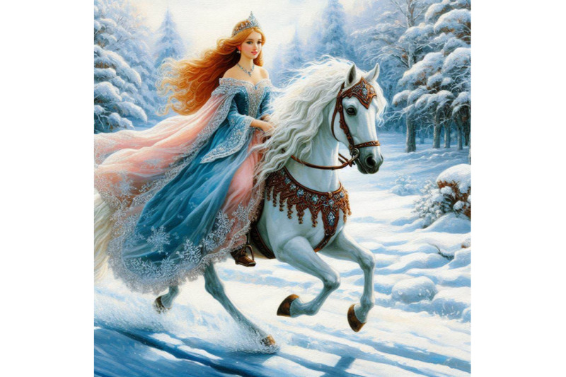 princess-riding-horse-at-winter