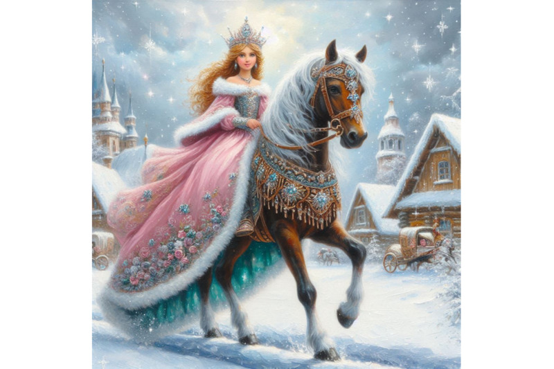 princess-riding-horse-at-winter