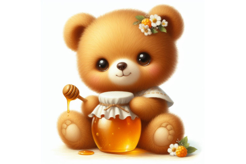 06-cute-bear-holding-honey-jar