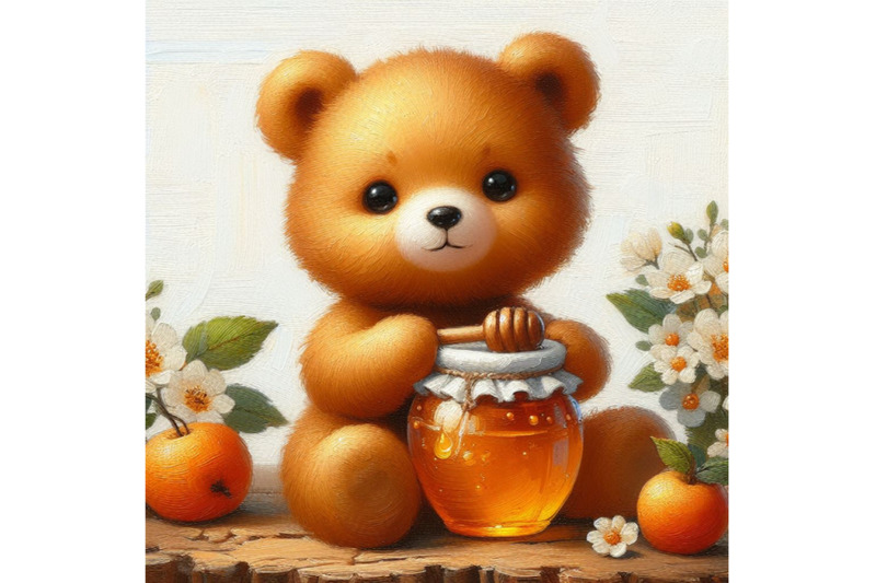 06-cute-bear-holding-honey-jar