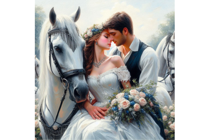 romantic-couple-on-white-horse