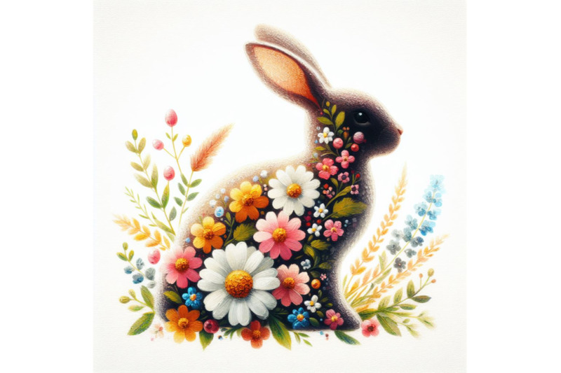 06-easter-bunny-silhouette-with-flowers-flat