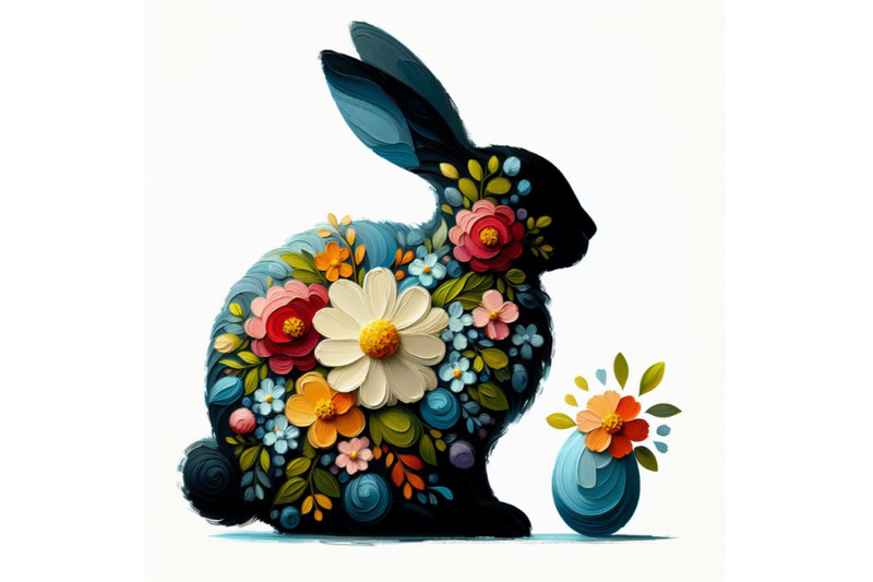 06-easter-bunny-silhouette-with-flowers-flat