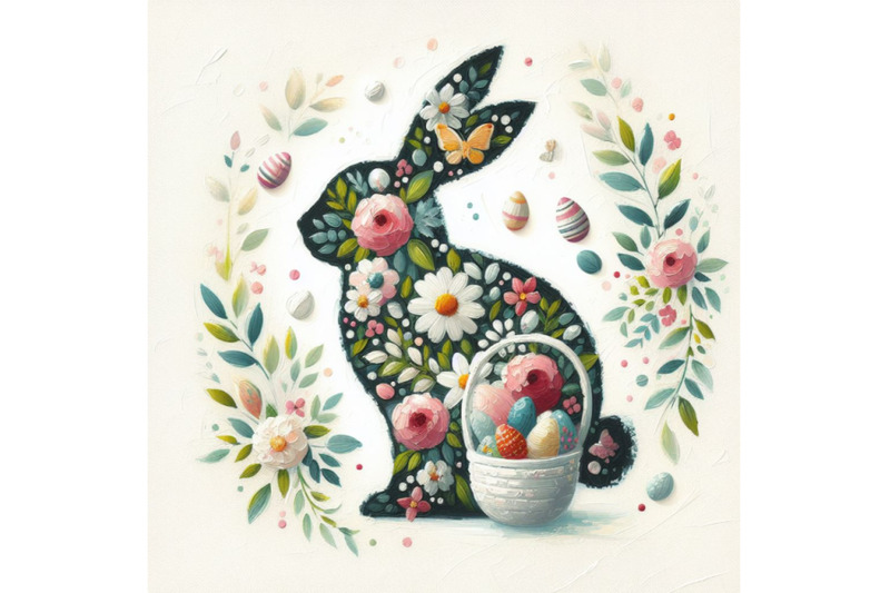 06-easter-bunny-silhouette-with-flowers-flat