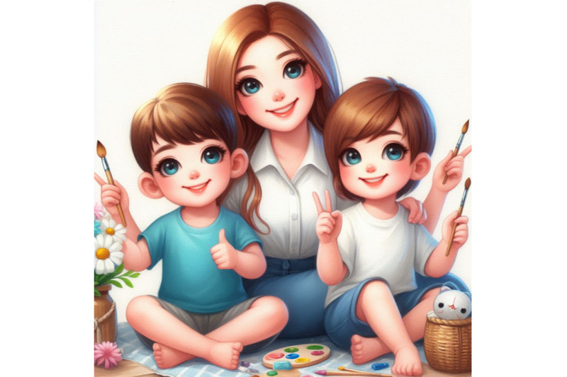 06-happy-cute-kids-and-mom