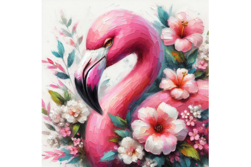 06-pink-flamingo-with-flowers-digital-paint