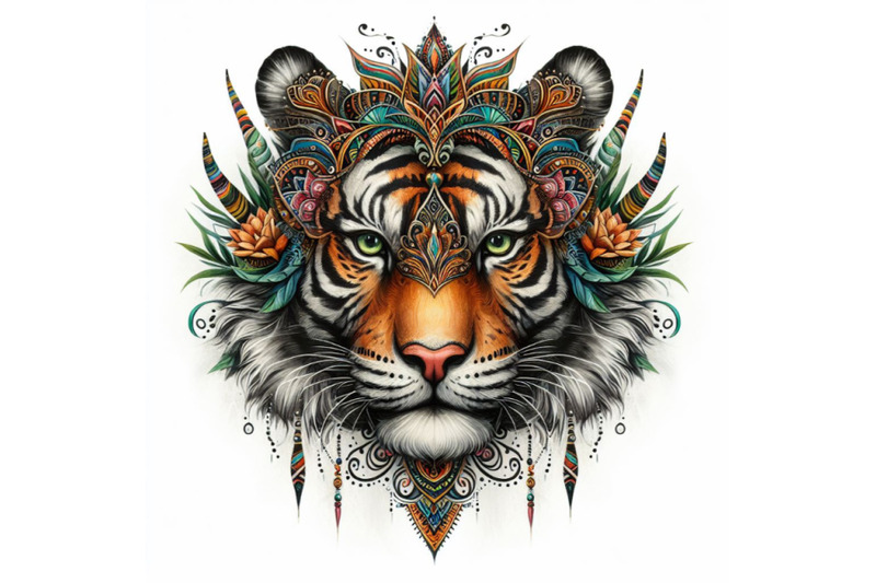 09-animal-tribal-face-tiger