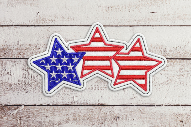 patriotic-trio-of-stars-ith-feltie-applique-embroidery