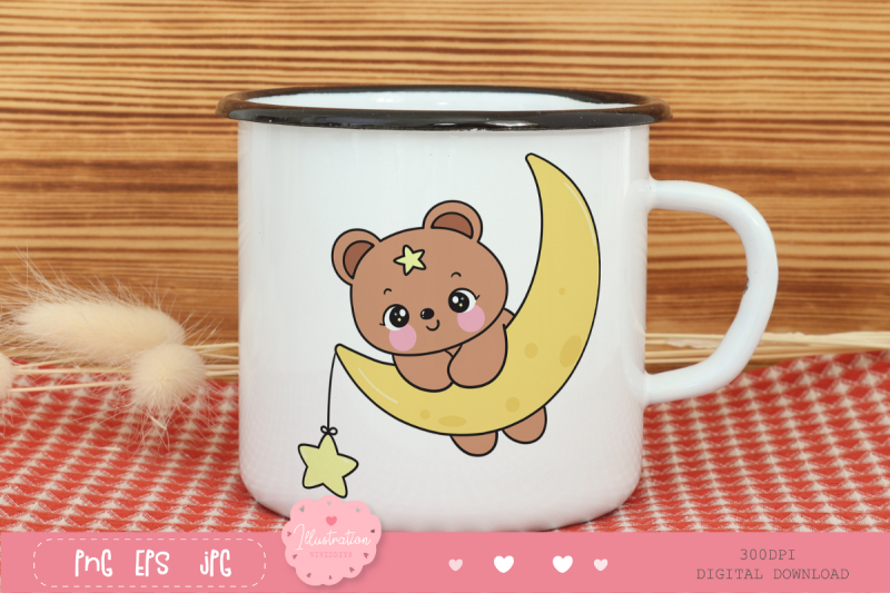 cute-teddy-bear-moon-with-star-kawaii-clipart-bedtime-story