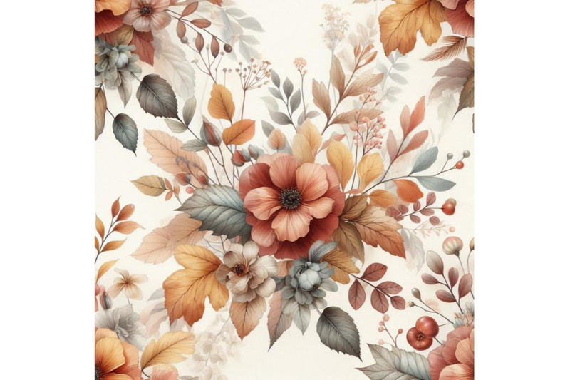 autumn-watercolor-floral-seamless-pattern