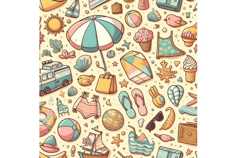 summer-beach-seamless-pattern