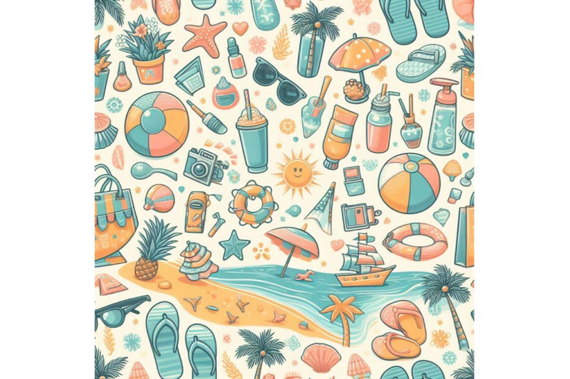 summer-beach-seamless-pattern