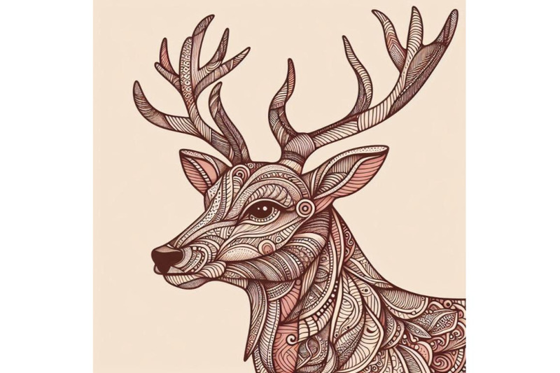 deer-head-stylized-in-zentangle-style