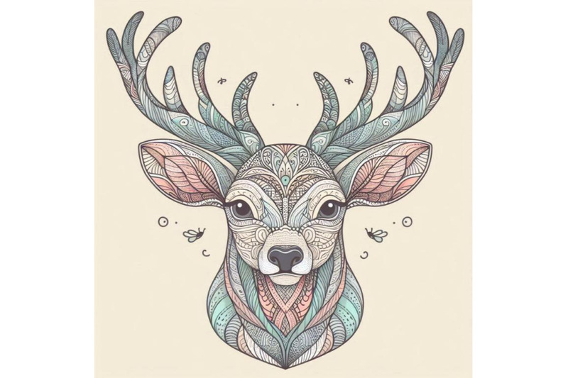 deer-head-stylized-in-zentangle-style