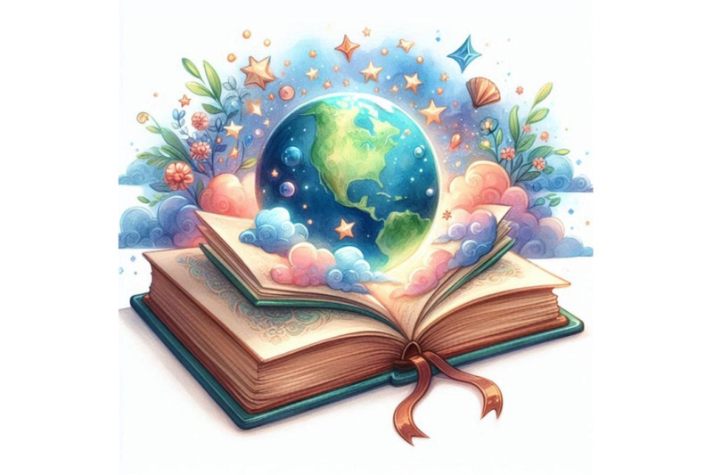 watercolor-open-book-with-magic-world-isolated-on-wh