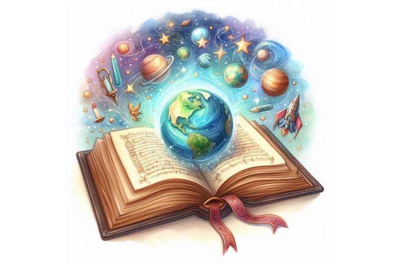 watercolor-open-book-with-magic-world-isolated-on-wh