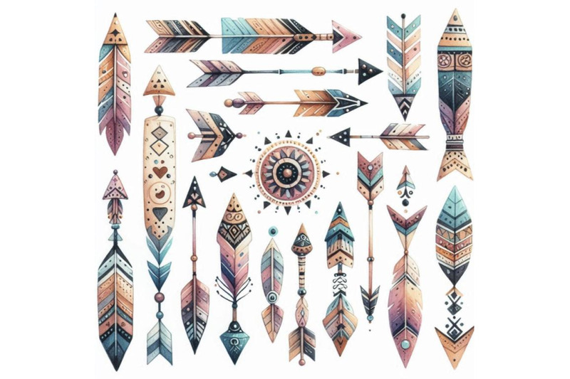 watercolor-tribal-arrows